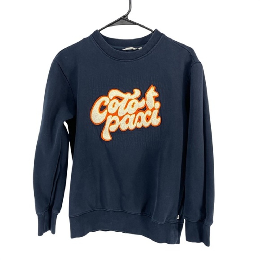 Cotopaxi‎ Crewneck Sweatshirt Women's Small Chenille Patch Pullover Top FLAW